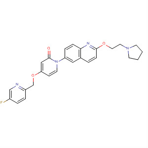 929191-65-1  2(1H)-Pyridinone,4-[(5-fluoro-2-pyridinyl)methoxy]-1-[2-[2-(1-pyrrolidinyl)ethoxy]-6-quinolinyl]-