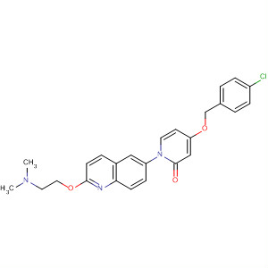 929191-67-3  2(1H)-Pyridinone,4-[(4-chlorophenyl)methoxy]-1-[2-[2-(dimethylamino)ethoxy]-6-quinolinyl]-