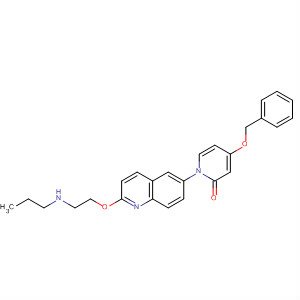 929191-70-8  2(1H)-Pyridinone,4-(phenylmethoxy)-1-[2-[2-(propylamino)ethoxy]-6-quinolinyl]-