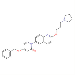 929191-74-2  2(1H)-Pyridinone,4-(phenylmethoxy)-1-[2-[3-(1-pyrrolidinyl)propoxy]-6-quinolinyl]-