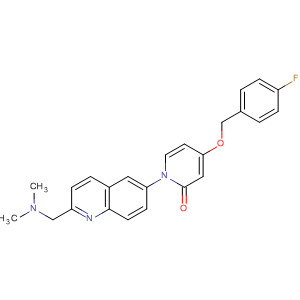 929191-77-5  2(1H)-Pyridinone,1-[2-[(dimethylamino)methyl]-6-quinolinyl]-4-[(4-fluorophenyl)methoxy]-