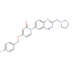 929192-14-3  2(1H)-Pyridinone,4-[(4-fluorophenyl)methoxy]-1-[2-(1-pyrrolidinylmethyl)-6-quinazolinyl]-