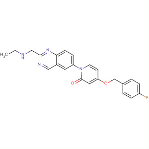 929192-15-4  2(1H)-Pyridinone,1-[2-[(ethylamino)methyl]-6-quinazolinyl]-4-[(4-fluorophenyl)methoxy]-