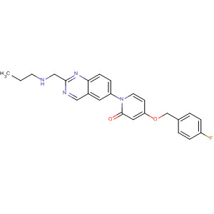 929192-16-5  2(1H)-Pyridinone,4-[(4-fluorophenyl)methoxy]-1-[2-[(propylamino)methyl]-6-quinazolinyl]-