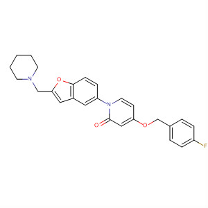 929192-43-8  2(1H)-Pyridinone,4-[(4-fluorophenyl)methoxy]-1-[2-(1-piperidinylmethyl)-5-benzofuranyl]-