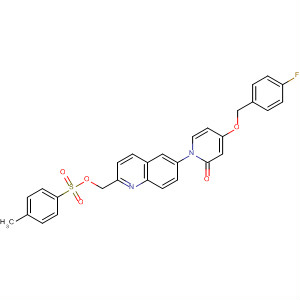 929192-86-9  2(1H)-Pyridinone,4-[(4-fluorophenyl)methoxy]-1-[2-[[[(4-methylphenyl)sulfonyl]oxy]methyl]-6-quinolinyl]-