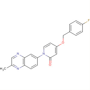 929193-06-6  2(1H)-Pyridinone,4-[(4-fluorophenyl)methoxy]-1-(2-methyl-6-quinoxalinyl)-