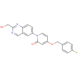 929193-14-6  2(1H)-Pyridinone,4-[(4-fluorophenyl)methoxy]-1-[2-(hydroxymethyl)-6-quinazolinyl]-