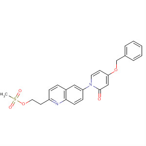 929193-39-5  2(1H)-Pyridinone,1-[2-[2-[(methylsulfonyl)oxy]ethyl]-6-quinolinyl]-4-(phenylmethoxy)-