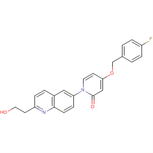 929193-43-1  2(1H)-Pyridinone,4-[(4-fluorophenyl)methoxy]-1-[2-(2-hydroxyethyl)-6-quinolinyl]-