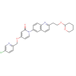 929193-45-3  2(1H)-Pyridinone,4-[(5-chloro-2-pyridinyl)methoxy]-1-[2-[2-[(tetrahydro-2H-pyran-2-yl)oxy]ethyl]-6-quinolinyl]-