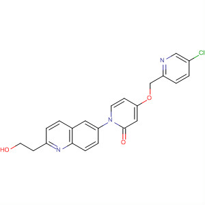 929193-46-4  2(1H)-Pyridinone,4-[(5-chloro-2-pyridinyl)methoxy]-1-[2-(2-hydroxyethyl)-6-quinolinyl]-