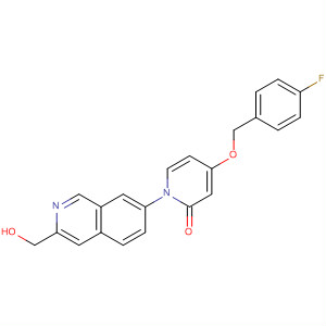 929193-66-8  2(1H)-Pyridinone,4-[(4-fluorophenyl)methoxy]-1-[3-(hydroxymethyl)-7-isoquinolinyl]-
