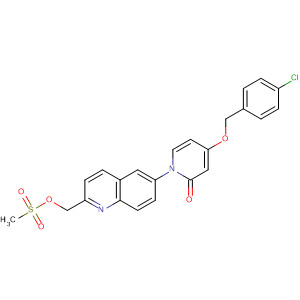 929193-71-5  2(1H)-Pyridinone,4-[(4-chlorophenyl)methoxy]-1-[2-[[(methylsulfonyl)oxy]methyl]-6-quinolinyl]-