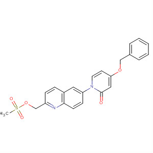 929193-72-6  2(1H)-Pyridinone,1-[2-[[(methylsulfonyl)oxy]methyl]-6-quinolinyl]-4-(phenylmethoxy)-