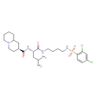 929278-63-7  2H-Quinolizine-2-carboxamide,N-[(1S)-1-[[[4-[[(2,4-dichlorophenyl)sulfonyl]amino]butyl]amino]carbonyl]-3-methylbutyl]octahydro-, (2S)-