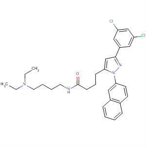 929294-14-4  1H-Pyrazole-5-butanamide,3-(3,5-dichlorophenyl)-N-[4-(diethylamino)butyl]-1-(2-naphthalenyl)-