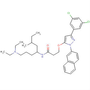 929294-20-2  Propanamide,3-[[3-(3,5-dichlorophenyl)-1-(2-naphthalenyl)-1H-pyrazol-5-yl]oxy]-N-[1-[3-(diethylamino)propyl]-3-methylpentyl]-