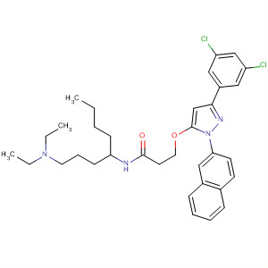 929294-21-3  Propanamide,3-[[3-(3,5-dichlorophenyl)-1-(2-naphthalenyl)-1H-pyrazol-5-yl]oxy]-N-[1-[3-(diethylamino)propyl]pentyl]-