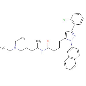 929294-22-4  1H-Pyrazole-5-butanamide,3-(2-chlorophenyl)-N-[4-(diethylamino)-1-methylbutyl]-1-(2-naphthalenyl)-