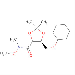 929539-91-3  1,3-Dioxolane-4-carboxamide,5-[(R)-cyclohexylhydroxymethyl]-N-methoxy-N,2,2-trimethyl-, (4R,5S)-