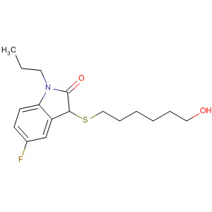 929540-95-4  2H-Indol-2-one, 5-fluoro-1,3-dihydro-3-[(6-hydroxyhexyl)thio]-1-propyl-