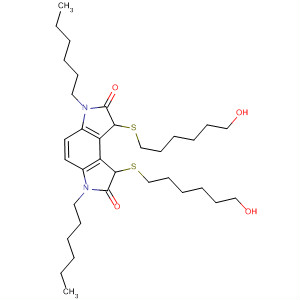929541-26-4  Pyrrolo[3,2-e]indole-2,7-dione,3,6-dihexyl-1,3,6,8-tetrahydro-1,8-bis[(6-hydroxyhexyl)thio]-