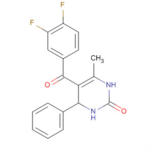 929600-98-6  2(1H)-Pyrimidinone,5-(3,4-difluorobenzoyl)-3,4-dihydro-6-methyl-4-phenyl- 929600-98-6  2(1H)-Pyrimidinone,5-(3,4-difluorobenzoyl)-3,4-dihydro-6-methyl-4-phenyl-