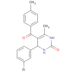 929600-99-7  2(1H)-Pyrimidinone,4-(3-bromophenyl)-3,4-dihydro-6-methyl-5-(4-methylbenzoyl)- 929600-99-7  2(1H)-Pyrimidinone,4-(3-bromophenyl)-3,4-dihydro-6-methyl-5-(4-methylbenzoyl)-