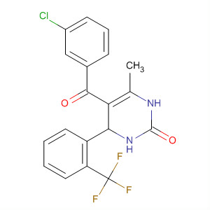 929601-01-4  2(1H)-Pyrimidinone,5-(3-chlorobenzoyl)-3,4-dihydro-6-methyl-4-[2-(trifluoromethyl)phenyl]-