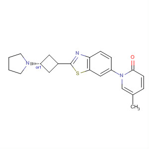 929608-41-3  2(1H)-Pyridinone,5-methyl-1-[2-[trans-3-(1-pyrrolidinyl)cyclobutyl]-6-benzothiazolyl]-