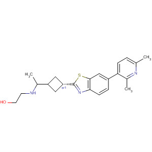 929608-73-1  Ethanol,2-[[trans-3-[6-(2,6-dimethyl-3-pyridinyl)-2-benzothiazolyl]cyclobutyl]ethylamino]-