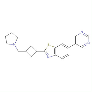 929608-74-2  Benzothiazole, 6-(5-pyrimidinyl)-2-[3-(1-pyrrolidinylmethyl)cyclobutyl]-