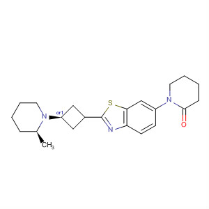 929609-32-5  2-Piperidinone,1-[2-[trans-3-[(2S)-2-methyl-1-piperidinyl]cyclobutyl]-6-benzothiazolyl]-