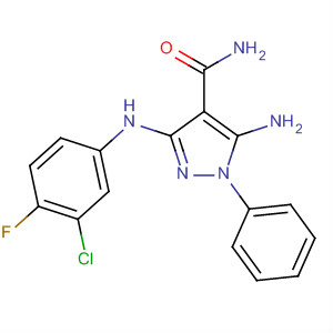 929624-02-2  1H-Pyrazole-4-carboxamide,5-amino-3-[(3-chloro-4-fluorophenyl)amino]-1-phenyl-