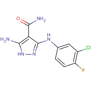 929624-03-3  1H-Pyrazole-4-carboxamide,5-amino-3-[(3-chloro-4-fluorophenyl)amino]-