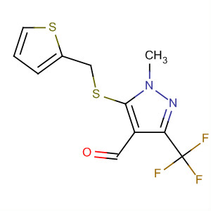 929634-63-9  1H-Pyrazole-4-carboxaldehyde,1-methyl-5-[(2-thienylmethyl)thio]-3-(trifluoromethyl)-