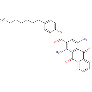 93629-68-6  2-Anthracenecarboxylic acid, 1,4-diamino-9,10-dihydro-9,10-dioxo-,4-heptylphenyl ester
