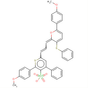 94663-79-3  Thiopyrylium,2-(4-methoxyphenyl)-6-[3-[6-(4-methoxyphenyl)-4-phenyl-2H-thiopyran-2-ylidene]-1-propenyl]-4-phenyl-, perchlorate