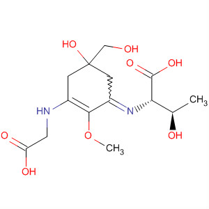 97170-21-3  Threonine,N-[3-[(carboxymethyl)amino]-5-hydroxy-5-(hydroxymethyl)-2-methoxy-2-cyclohexen-1-ylidene]-