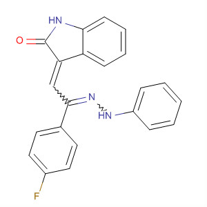 97311-55-2  2H-Indol-2-one,3-[2-(4-fluorophenyl)-2-(phenylhydrazono)ethylidene]-1,3-dihydro-