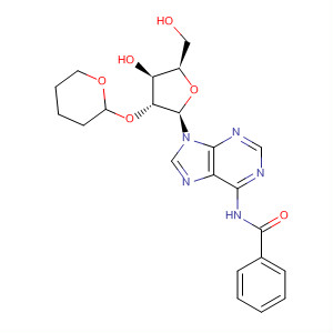 97672-59-8  Adenosine, N-benzoyl-2'-O-(tetrahydro-2H-pyran-2-yl)-, (R)-