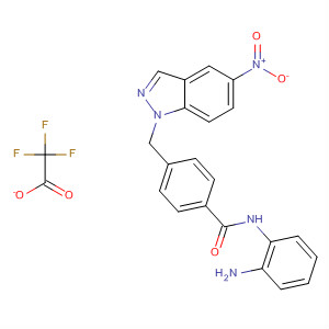 920314-30-3  Benzamide, N-(2-aminophenyl)-4-[(5-nitro-1H-indazol-1-yl)methyl]-,2,2,2-trifluoroacetate (1:1)