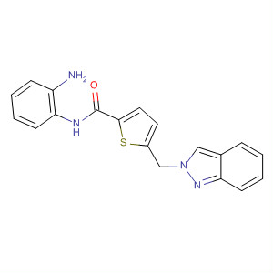 920314-56-3  2-Thiophenecarboxamide,N-(2-aminophenyl)-5-(2H-indazol-2-ylmethyl)- 920314-56-3  2-Thiophenecarboxamide,N-(2-aminophenyl)-5-(2H-indazol-2-ylmethyl)-