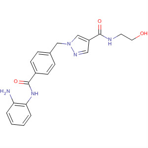 920316-19-4  1H-Pyrazole-4-carboxamide,1-[[4-[[(2-aminophenyl)amino]carbonyl]phenyl]methyl]-N-(2-hydroxyethyl)-