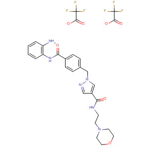 920316-24-1  1H-Pyrazole-4-carboxamide,1-[[4-[[(2-aminophenyl)amino]carbonyl]phenyl]methyl]-N-[2-(4-morpholinyl)ethyl]-, 2,2,2-trifluoroacetate (1:2)