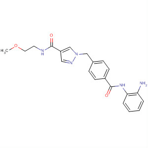 920316-29-6  1H-Pyrazole-4-carboxamide,1-[[4-[[(2-aminophenyl)amino]carbonyl]phenyl]methyl]-N-(2-methoxyethyl)-