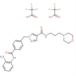 920316-33-2  1H-Pyrazole-4-carboxamide,1-[[4-[[(2-aminophenyl)amino]carbonyl]phenyl]methyl]-N-[3-(4-morpholinyl)propyl]-, 2,2,2-trifluoroacetate (1:2)