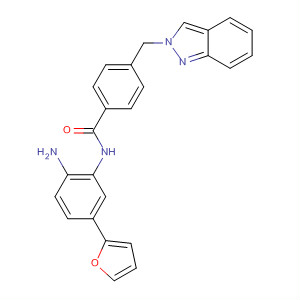 920316-58-1  Benzamide, N-[2-amino-5-(2-furanyl)phenyl]-4-(2H-indazol-2-ylmethyl)-