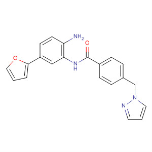 920316-74-1  Benzamide, N-[2-amino-5-(2-furanyl)phenyl]-4-(1H-pyrazol-1-ylmethyl)-